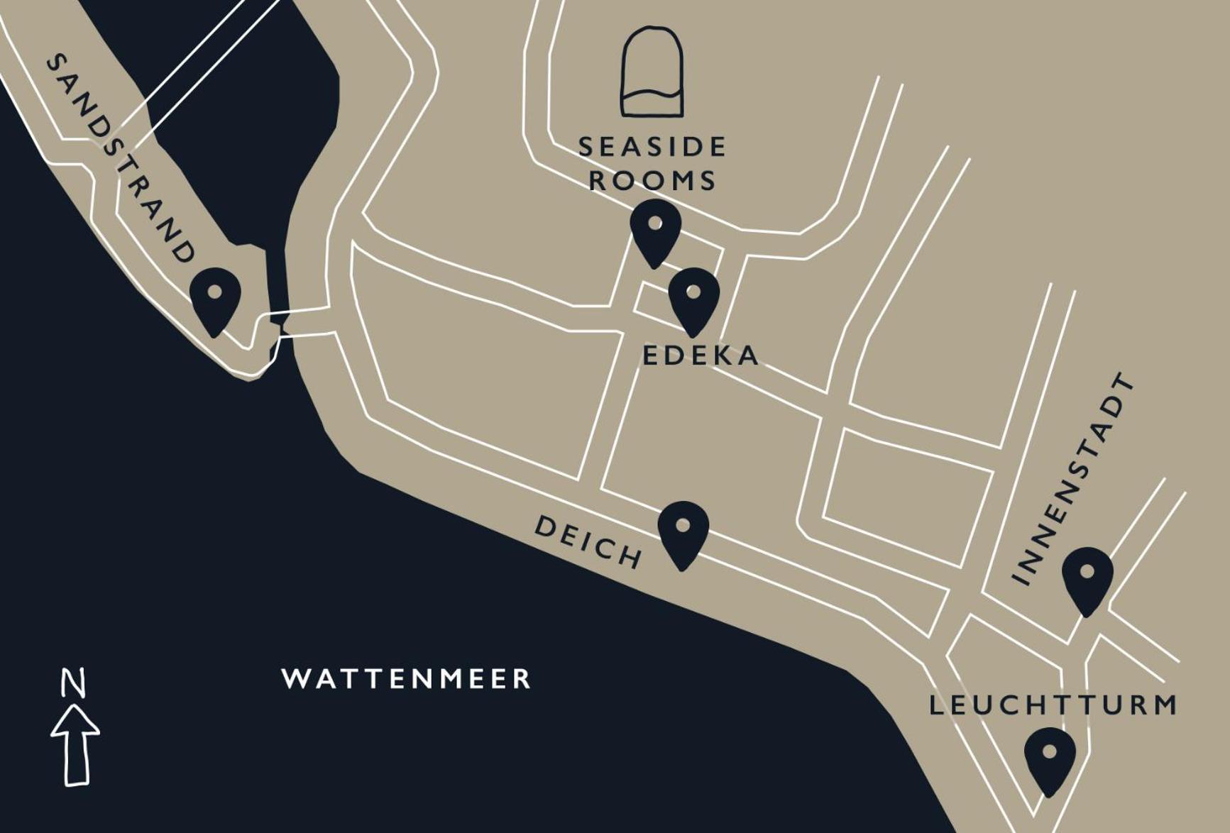 Seaside Rooms - Design-Apartment Mit Balkon & Parkplatz - Inklusive Strandkorb Direkt Am Wasser Und Spa & Sauna Saisonal Бюзум Экстерьер фото